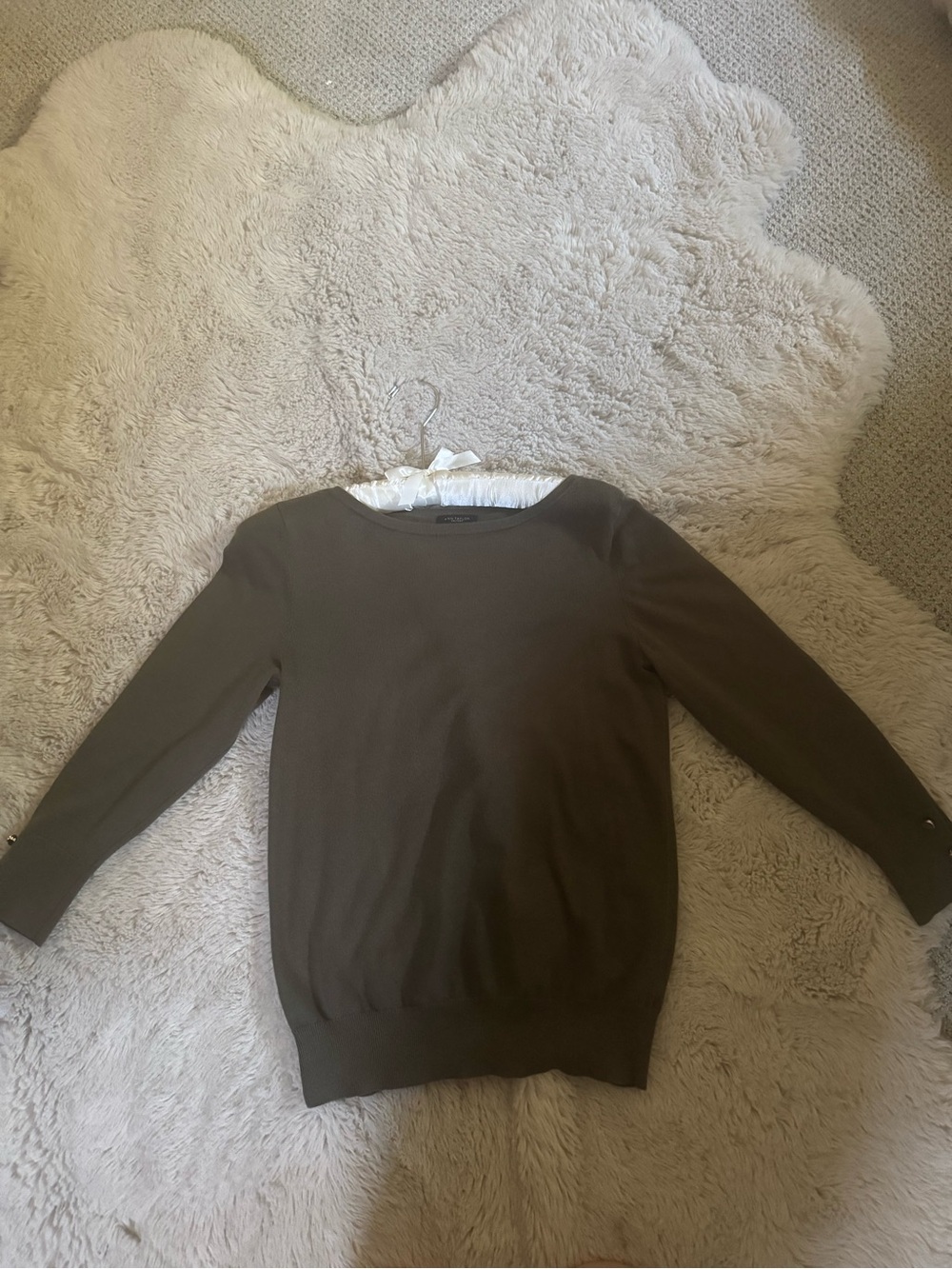 Women’s Crewneck Sweater in Olive Green